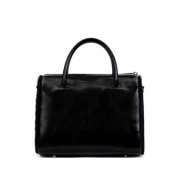 Brandon Blackwood Black Ponyhair Medium Cara Duffle Bag - Picture 5 of 7